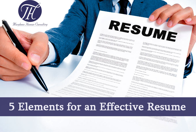 5 Elements for an Effective Resume 